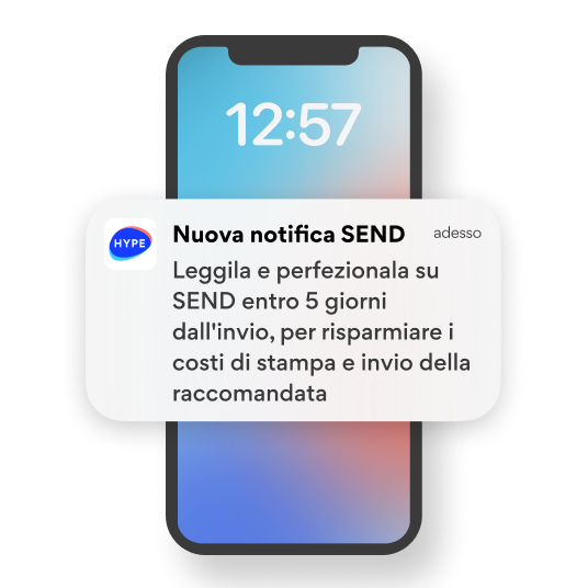 Immagine che descrive Ricevi una push HYPE
